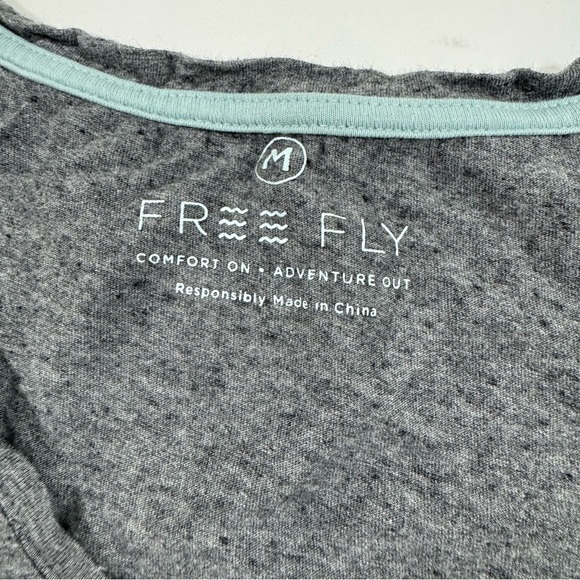 Free Fly Heritage Midi Dress Grey Pockets Size Medium - Picture 4 of 8